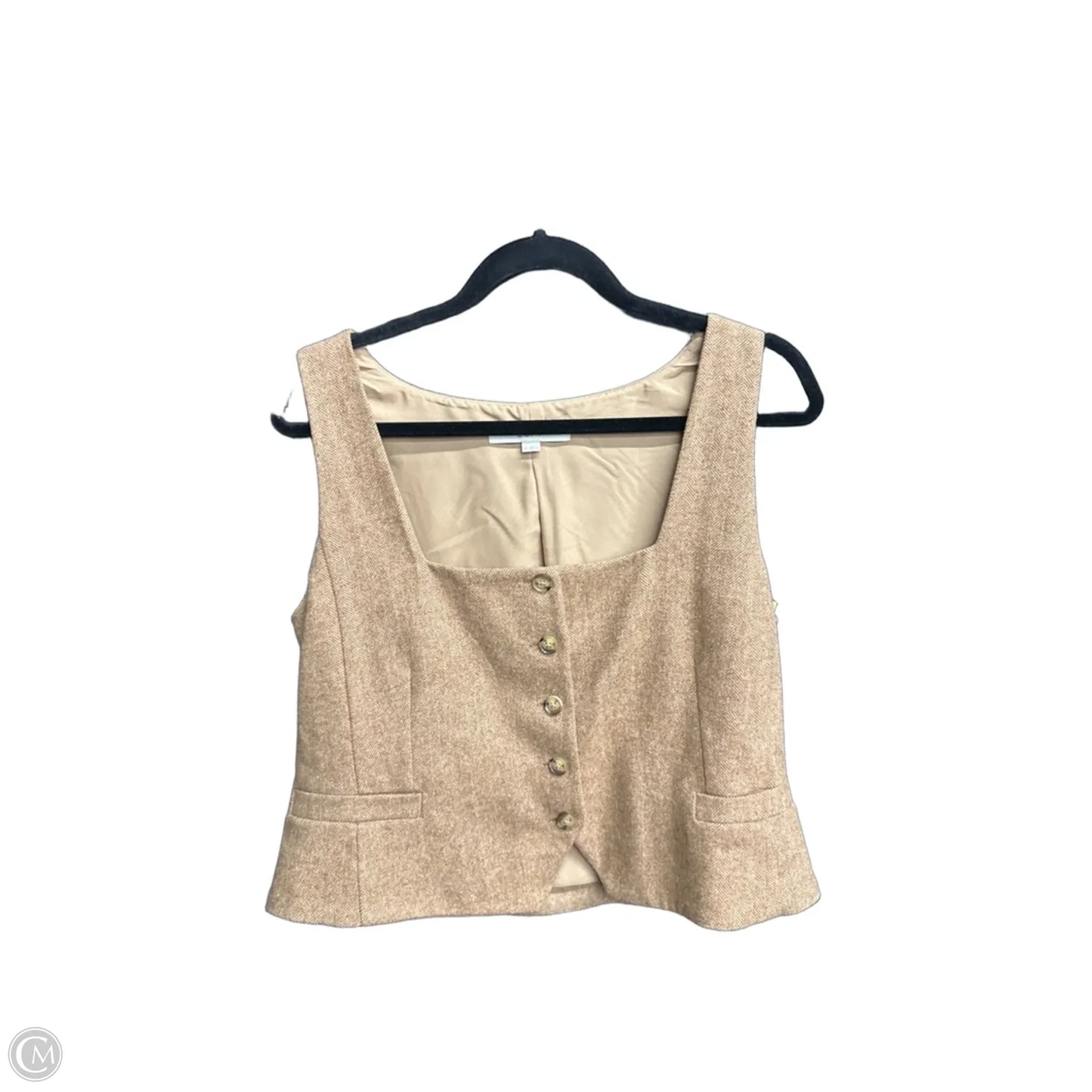 Top Sleeveless By Loft In Brown, Size: M