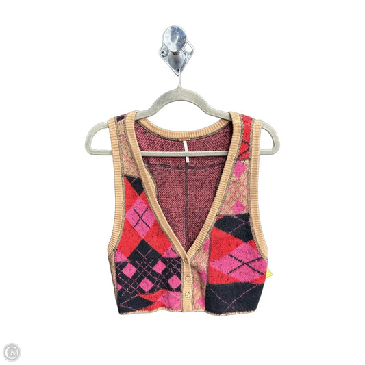 Vest Sweater By Free People In Plaid Pattern, Size: Xs