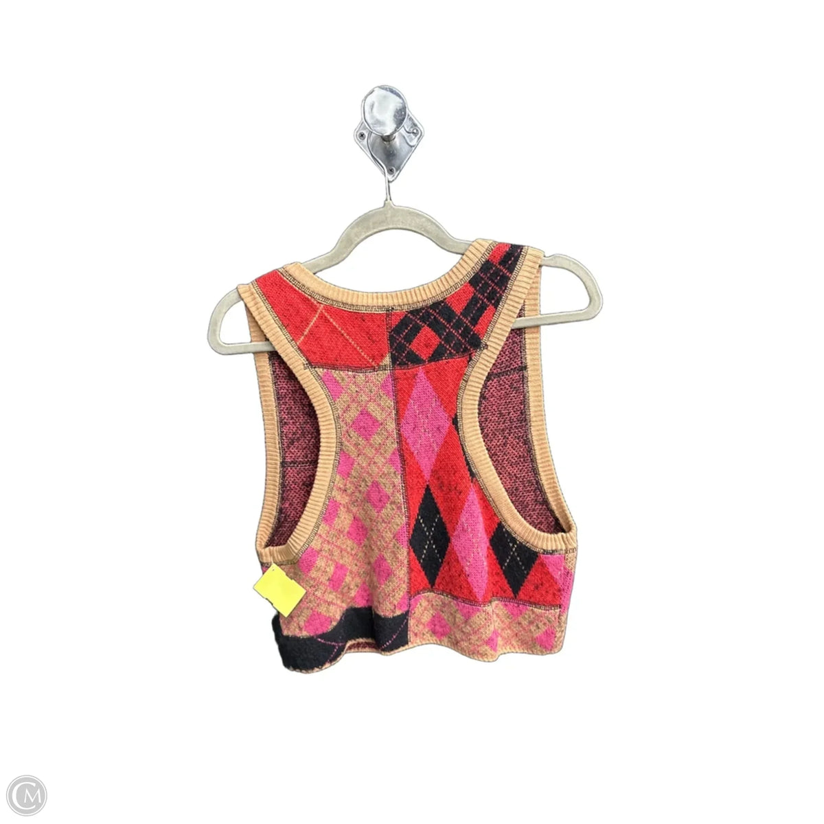 Vest Sweater By Free People In Plaid Pattern, Size: Xs