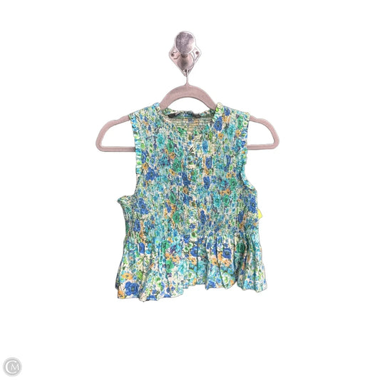 Top Sleeveless By Zara In Floral Print, Size: Xs
