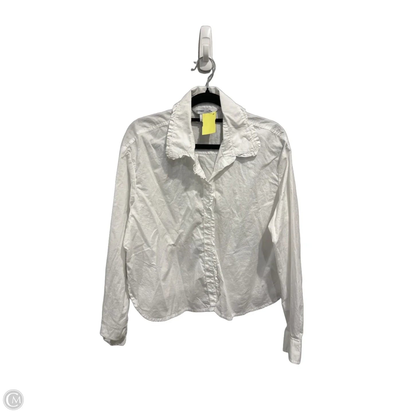 Top Long Sleeve By Old Navy In White, Size: M