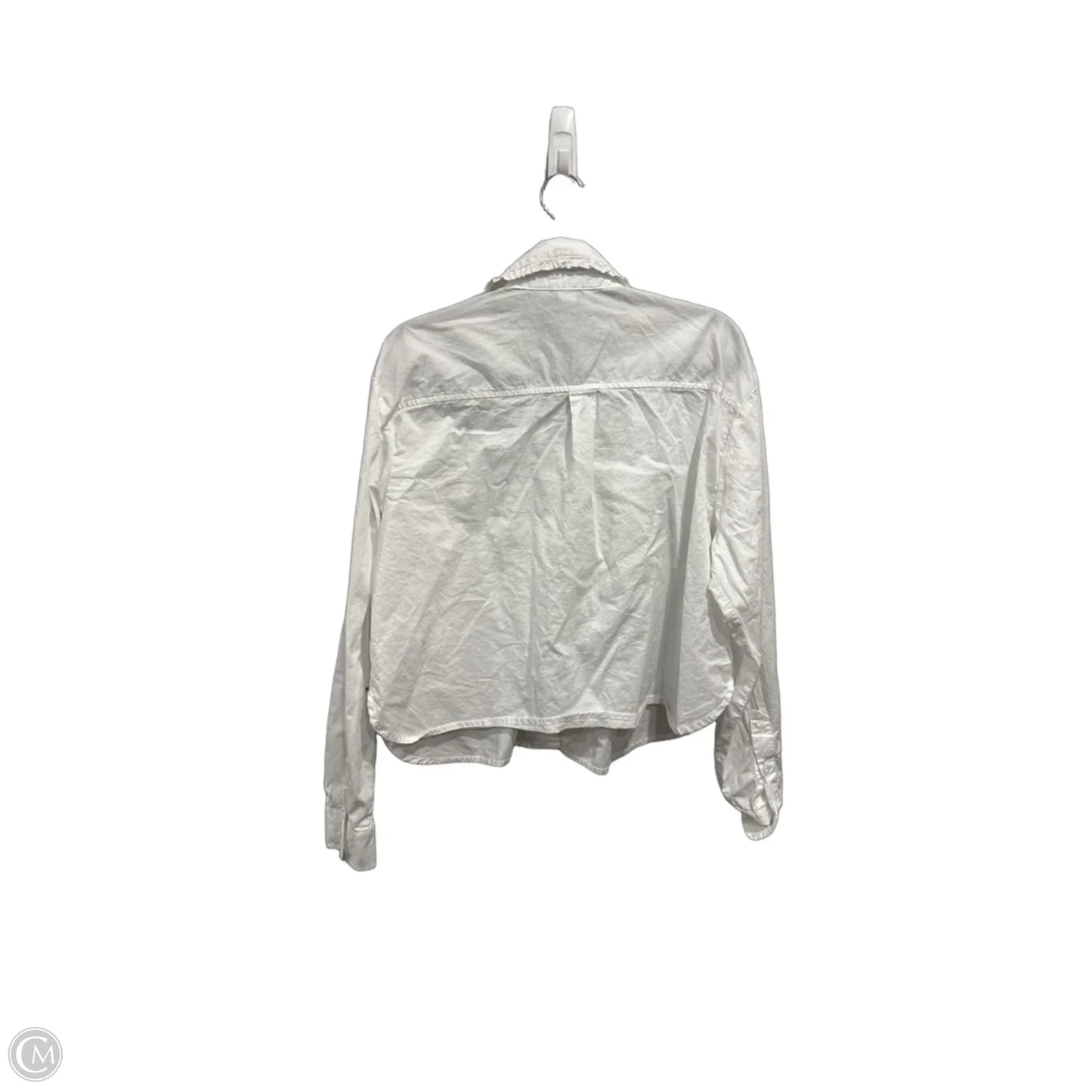 Top Long Sleeve By Old Navy In White, Size: M