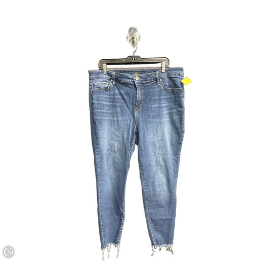 Jeans Straight By Kut In Blue Denim, Size: 18