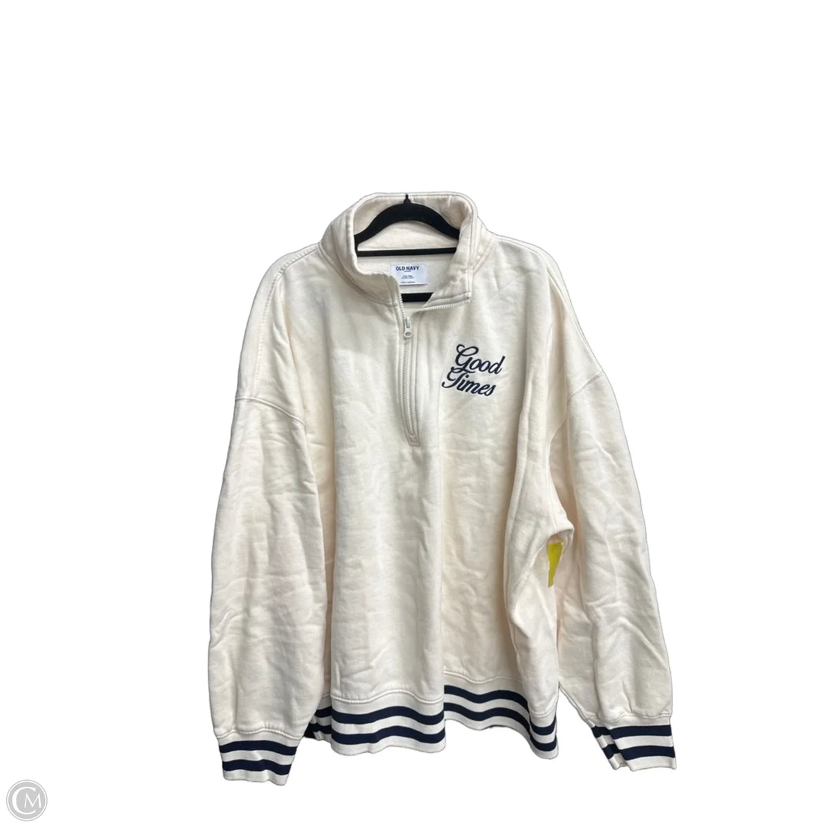 Sweatshirt Collar By Old Navy In Cream, Size: 2x