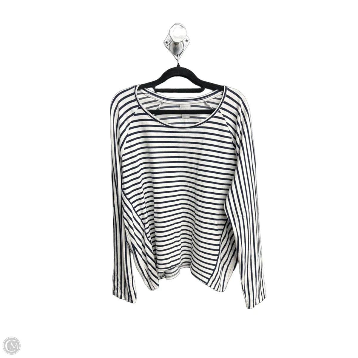 Top Long Sleeve By Chicos In Striped Pattern, Size: Xl