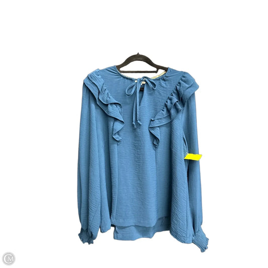 Top Long Sleeve By Umgee In Blue, Size: M