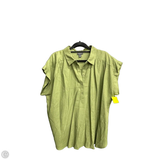 Top Short Sleeve By Ann Taylor In Green, Size: L