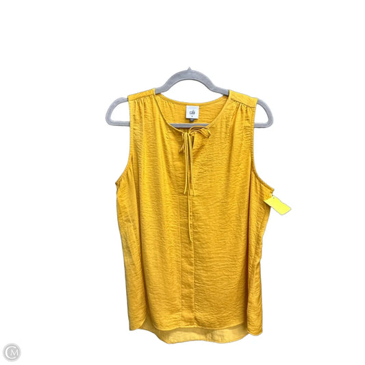 Top Sleeveless By Cabi In Gold, Size: M