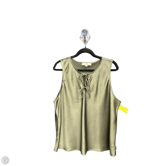 Top Sleeveless By Loft In Green, Size: Xl