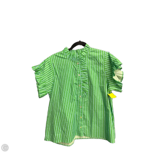 Top Short Sleeve By Entro In Striped Pattern, Size: L