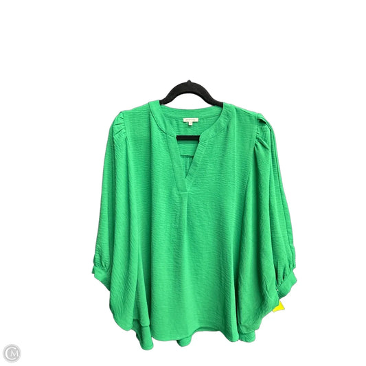 Top Long Sleeve By Jodifl In Green, Size: M