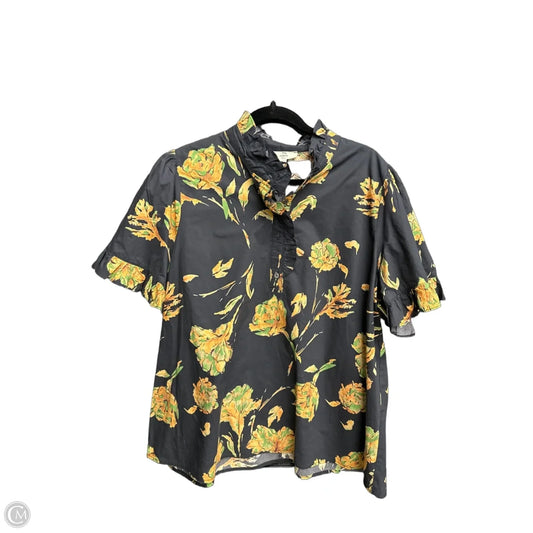 Top Short Sleeve By Entro In Floral Print, Size: Xl