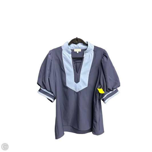 Top Short Sleeve By Entro In Navy, Size: L