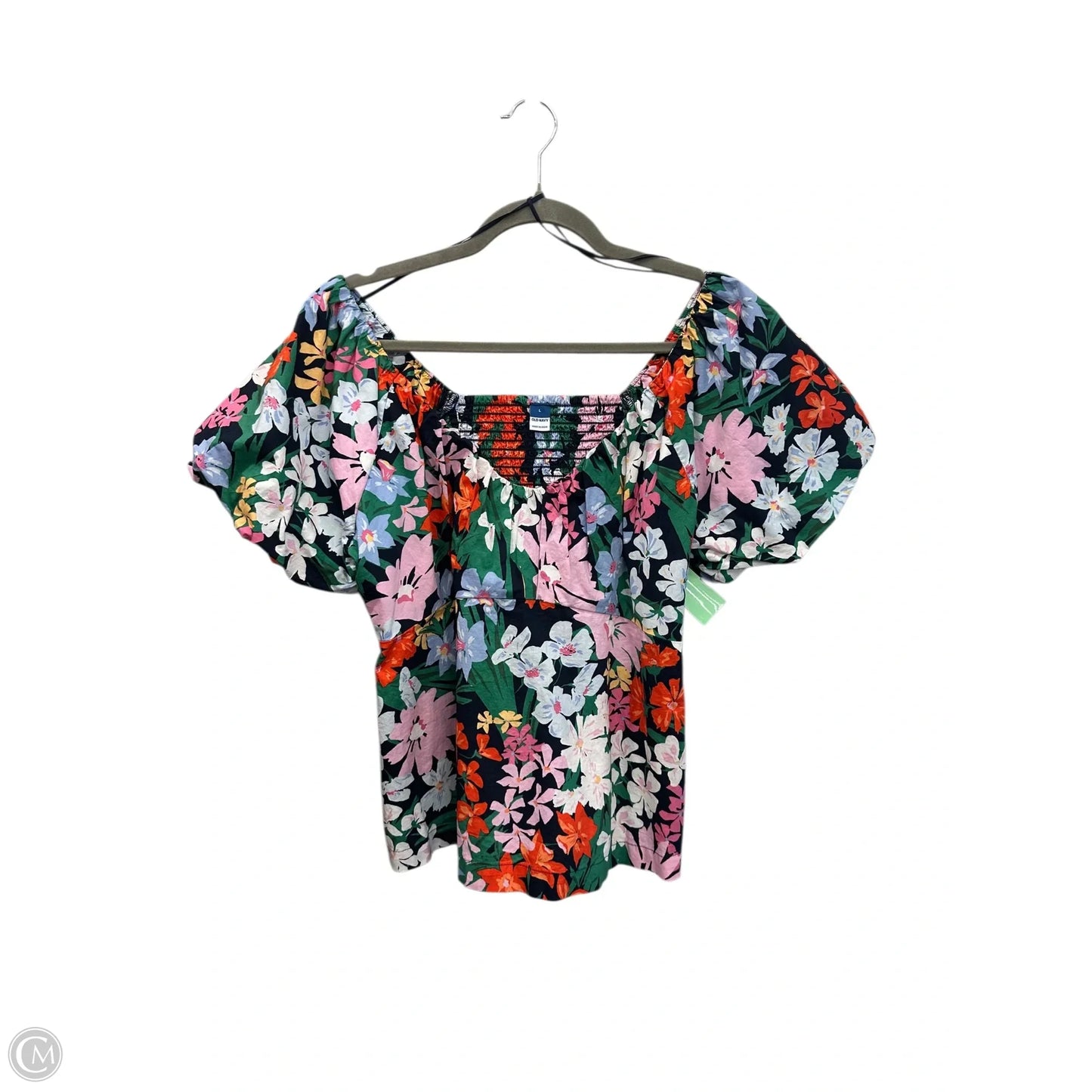 Top Short Sleeve By Old Navy In Floral Print, Size: L