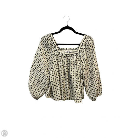 Top Long Sleeve By Madewell In Floral Print, Size: Xs