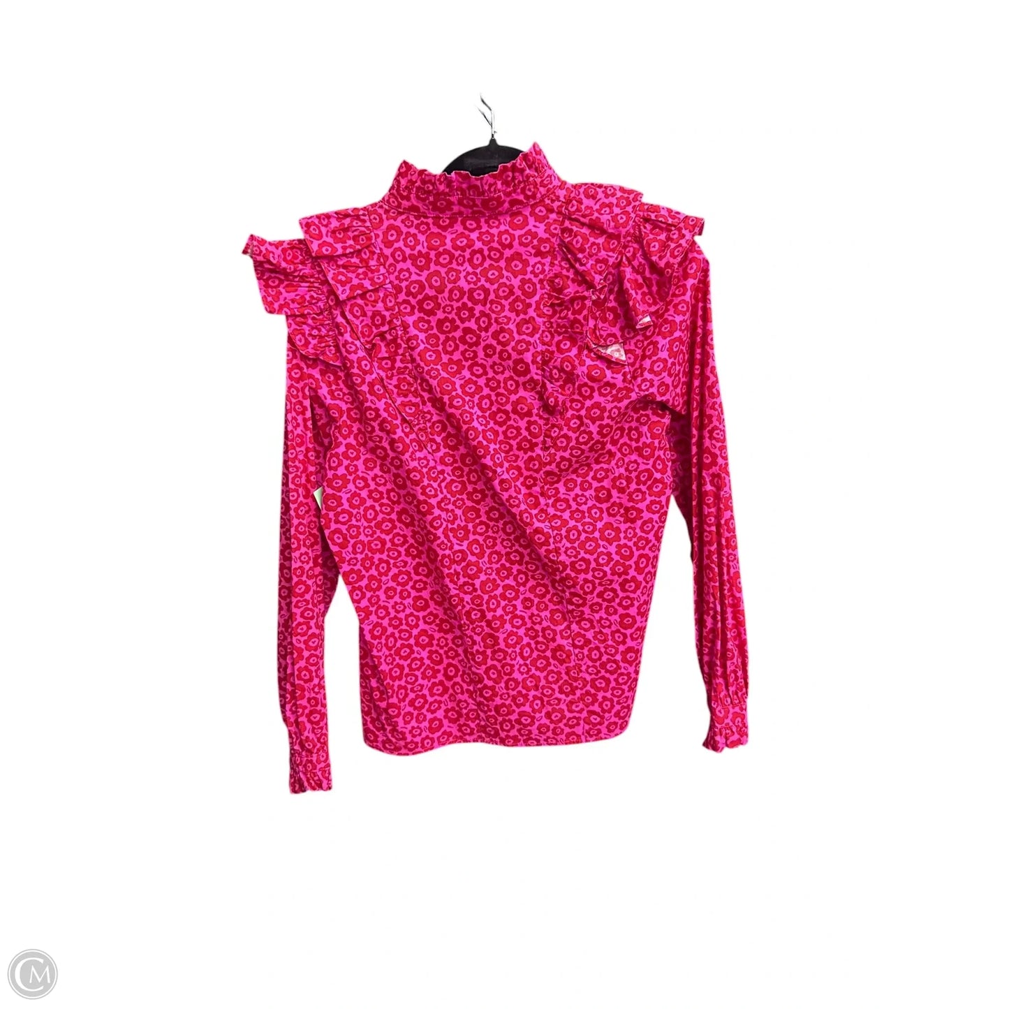 Top Long Sleeve By Karlie In Pink & Red, Size: S