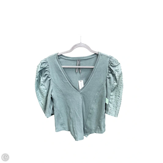 Top Short Sleeve By Anthropologie In Green, Size: M