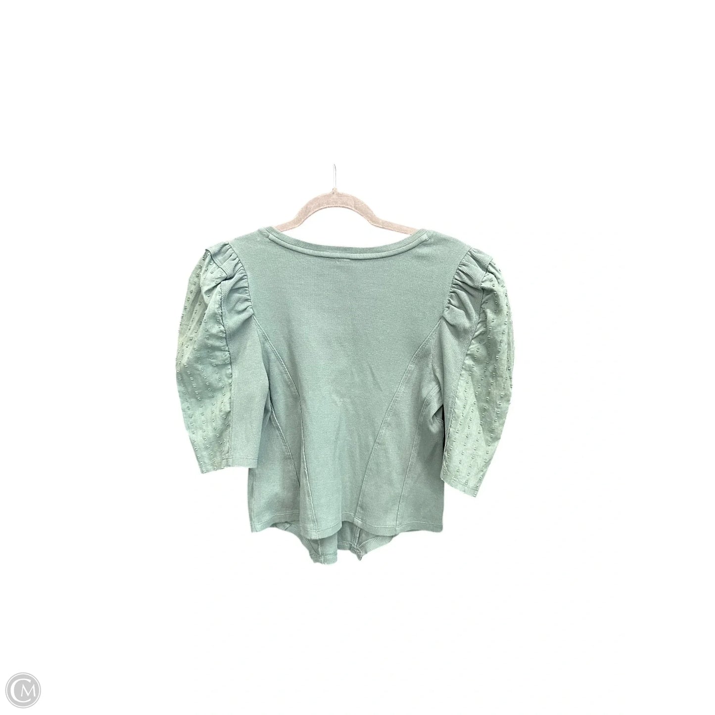 Top Short Sleeve By Anthropologie In Green, Size: M