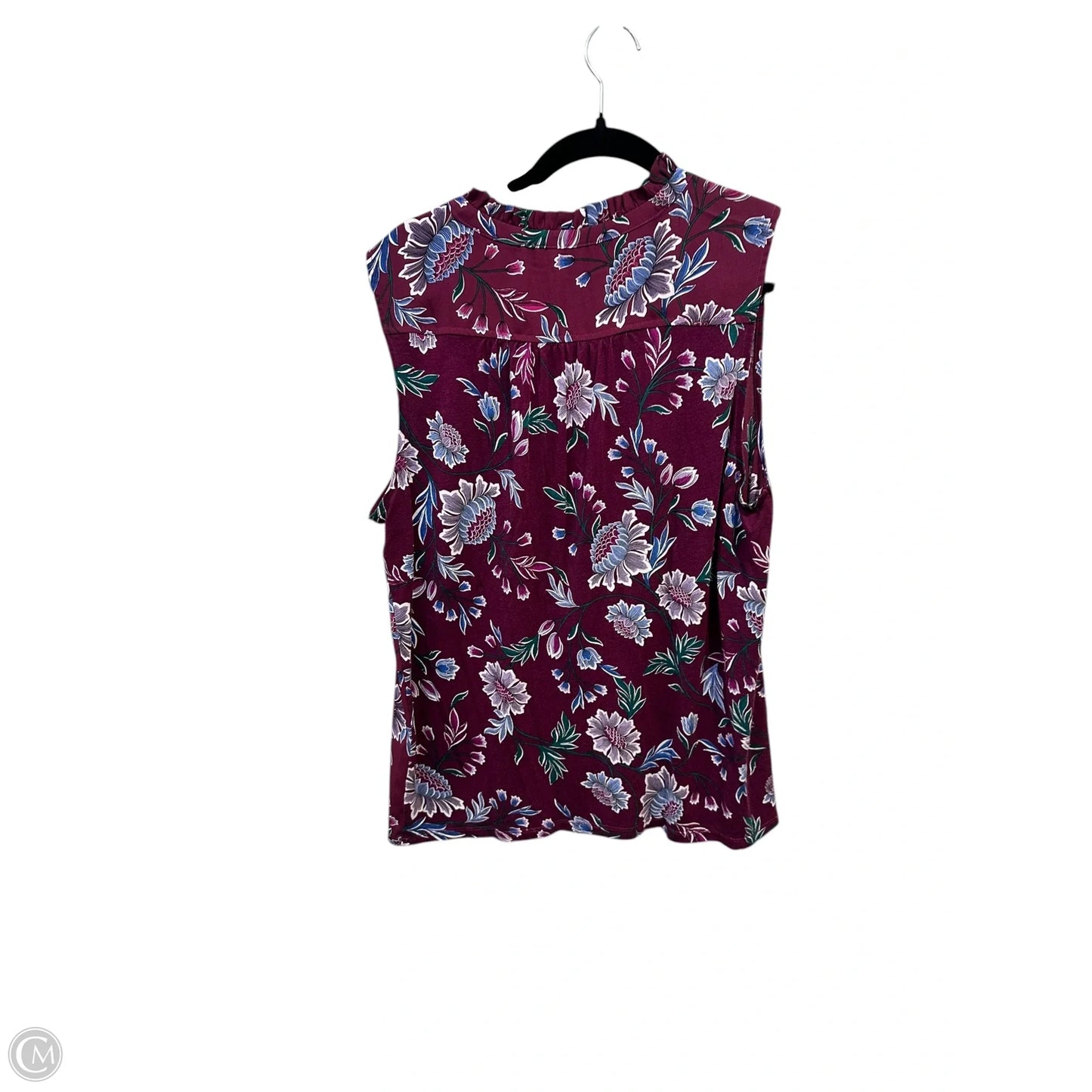 Top Sleeveless By Loft In Purple, Size: L