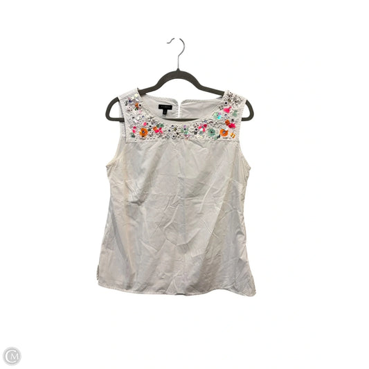 Top Sleeveless By Talbots In White, Size: S