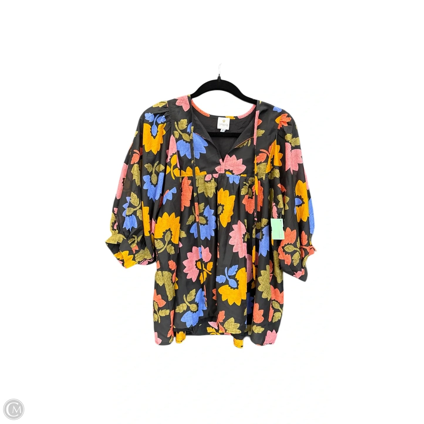 Top 3/4 Sleeve By J.marie In Black, Size: S