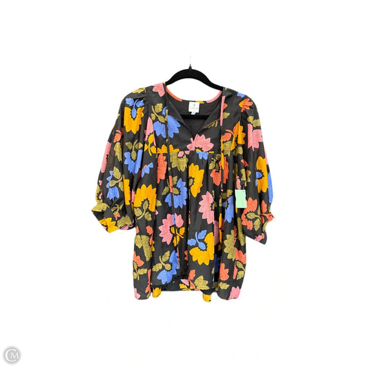 Top 3/4 Sleeve By J.marie In Black, Size: S