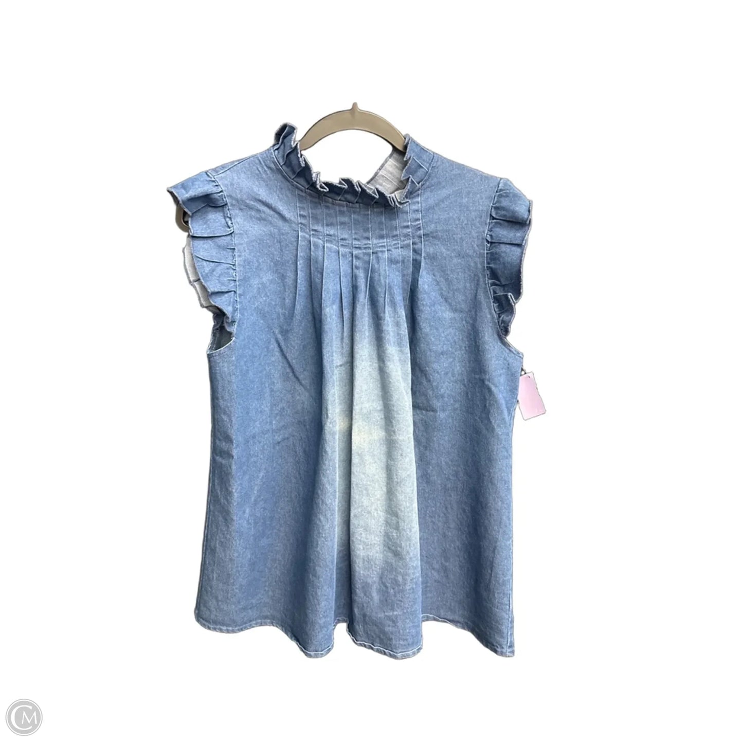 Top Sleeveless By Mazik In Blue, Size: S