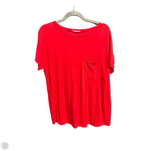 Top Short Sleeve By Bombom In Red, Size: Xl