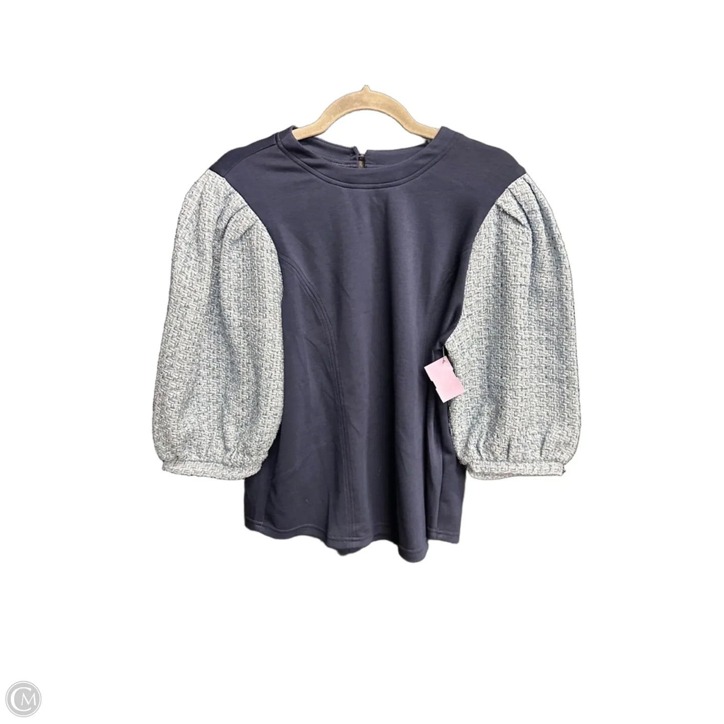 Top 3/4 Sleeve By Voy In Navy, Size: M