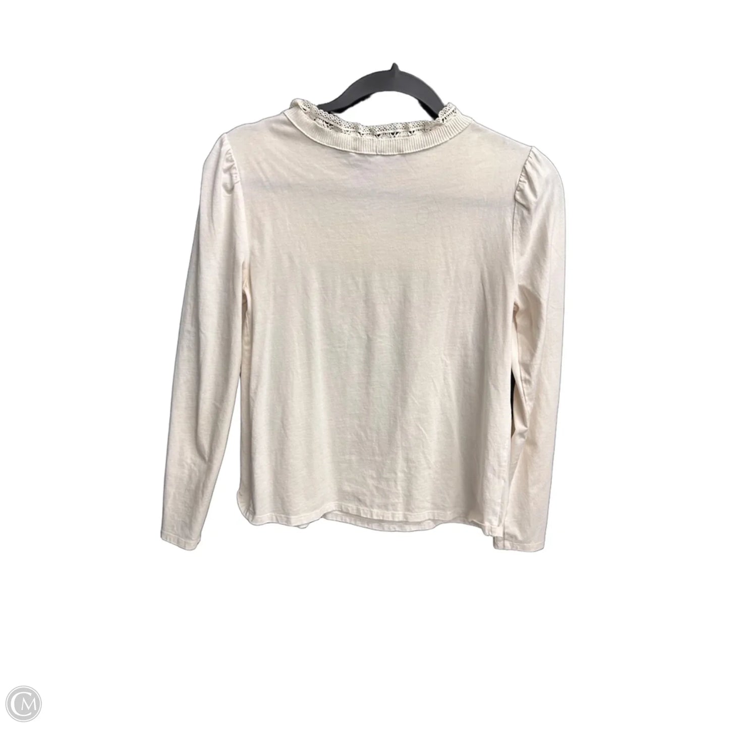Top Long Sleeve By Loft In Cream, Size: Xs