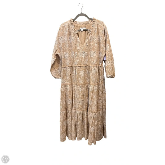 Dress Casual Maxi By Chicos In Tan, Size: L