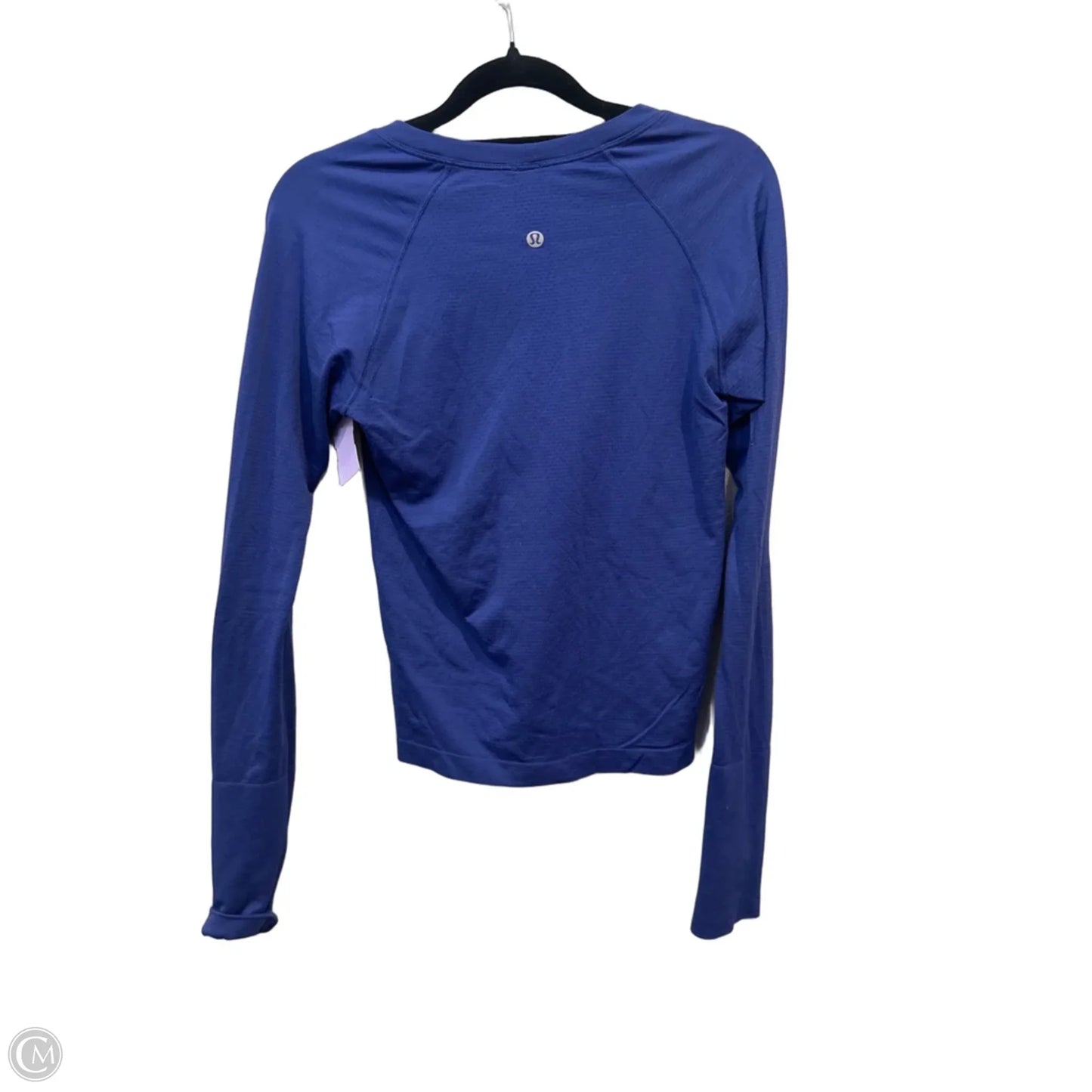 Athletic Top Long Sleeve Crewneck By Lululemon In Blue, Size: S