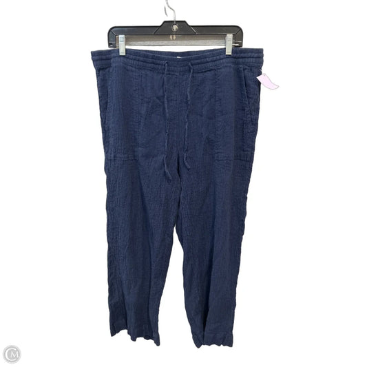 Pants Linen By Pure Jill In Navy, Size: 14