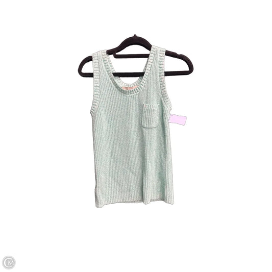 Top Sleeveless By Loft In Teal, Size: S