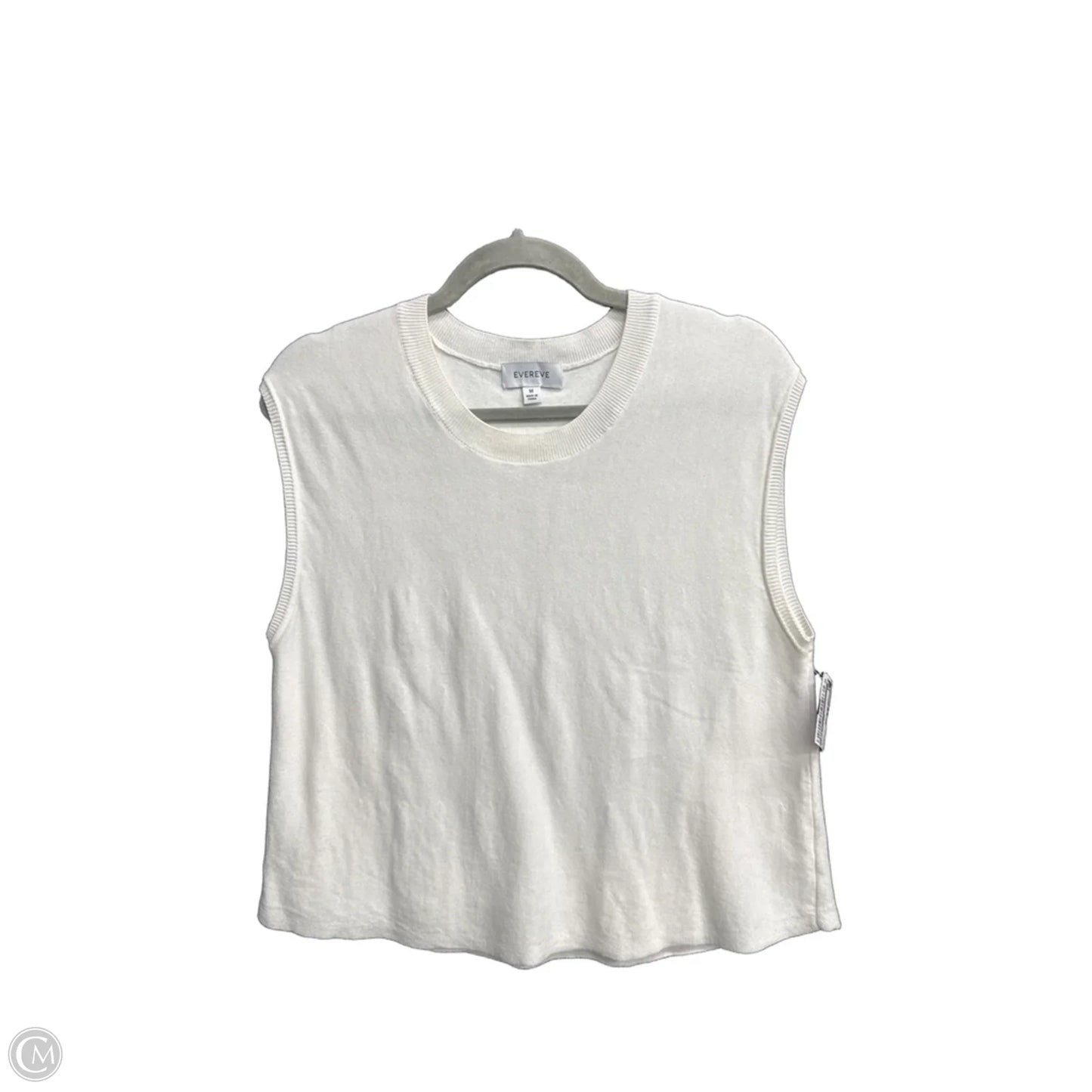 Top Sleeveless By Evereve In White, Size: M