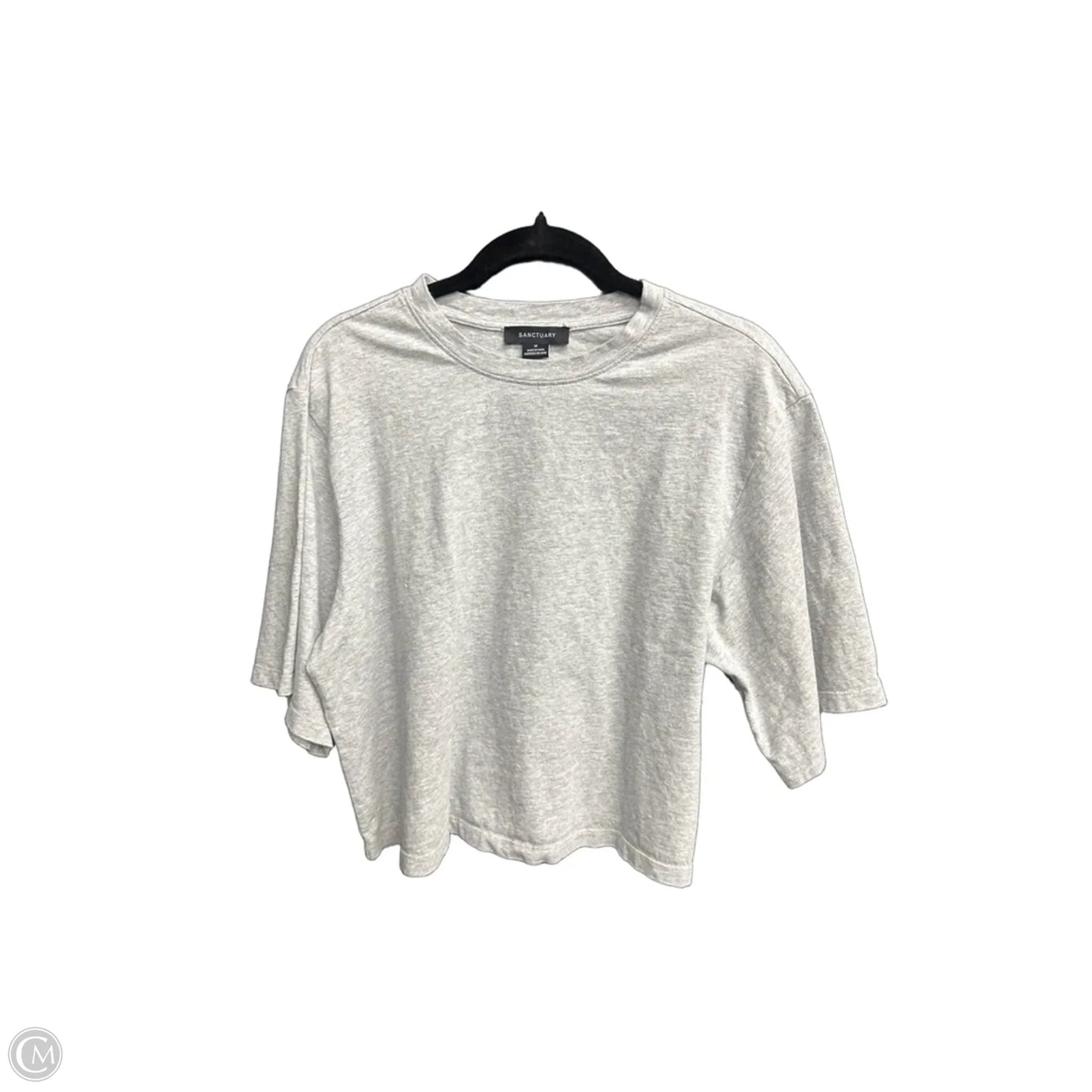 Top Short Sleeve By Sanctuary In Grey, Size: M