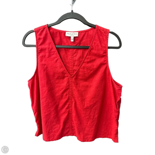 Top Sleeveless By Michael Stars In Red, Size: L