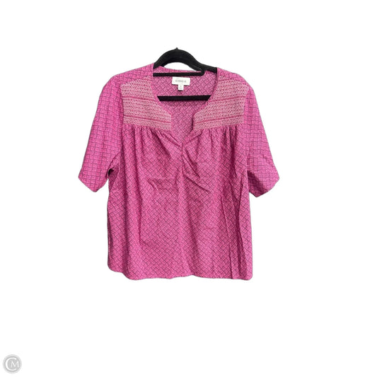 Top Short Sleeve By Evereve In Purple, Size: M