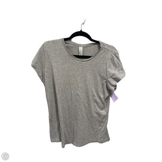 Top Short Sleeve By Spanx In Grey, Size: L