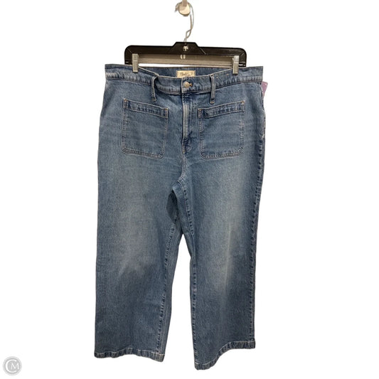 Jeans Wide Leg By Madewell In Blue, Size: 14