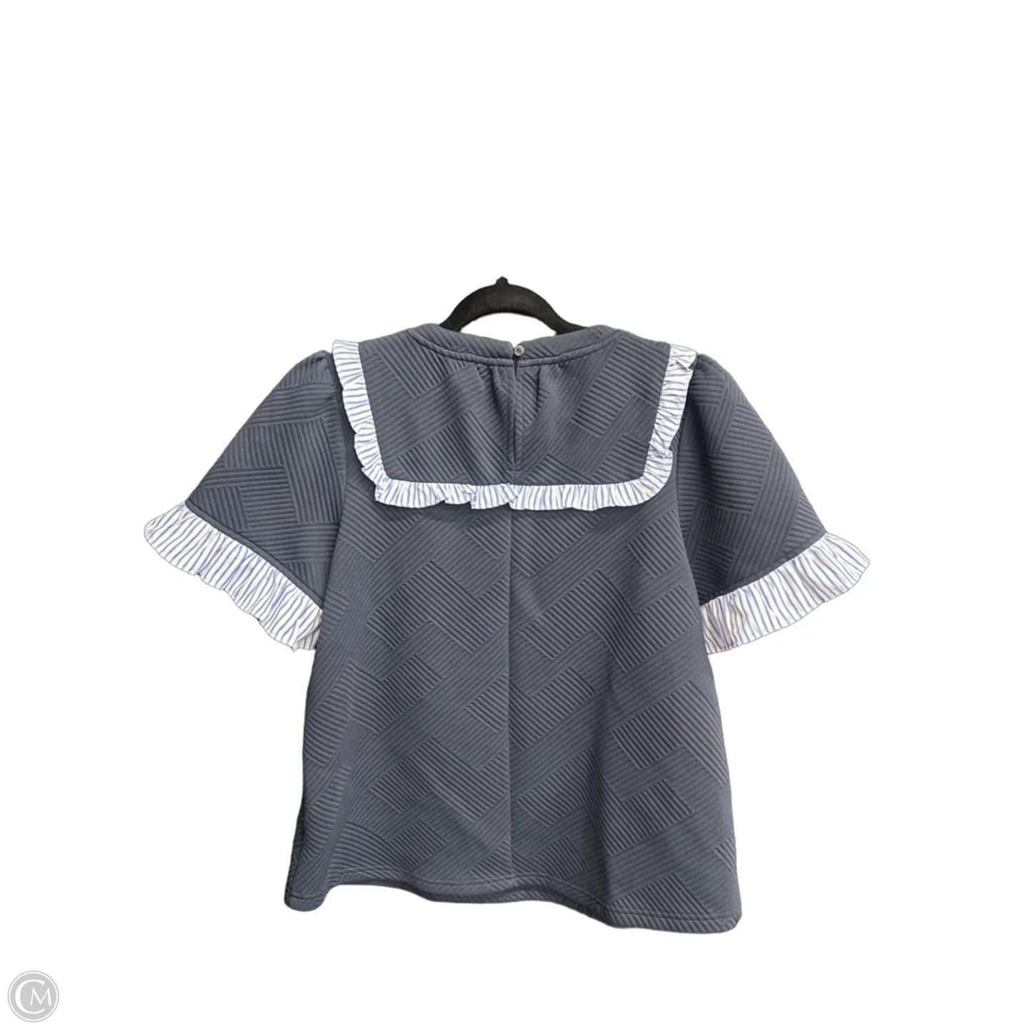 Top Short Sleeve By Voy In Navy, Size: S