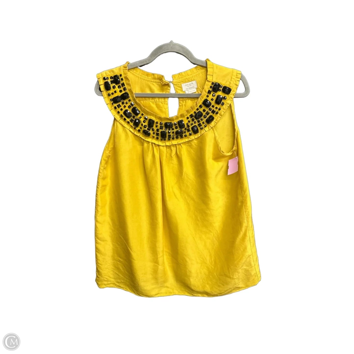 Top Sleeveless Designer By Kate Spade In Yellow, Size: L