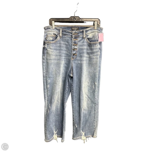 Jeans Wide Leg By Judy Blue In Blue, Size: 14