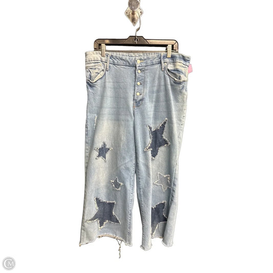Jeans Wide Leg By Time And Tru In Blue, Size: 14
