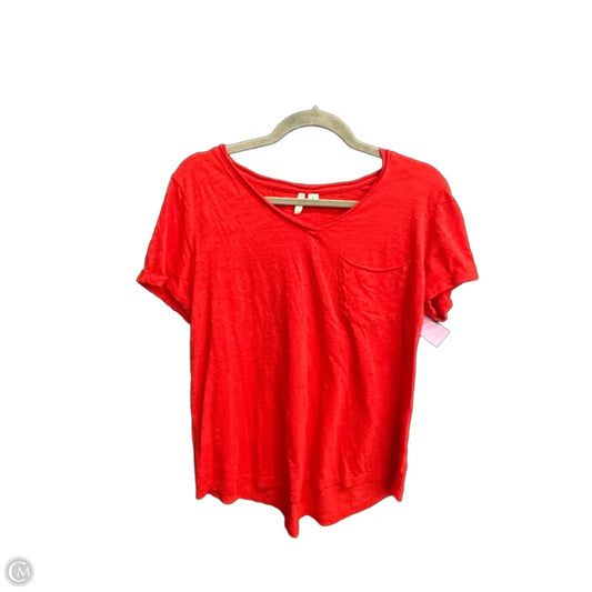 Top Short Sleeve By Cato In Red, Size: M