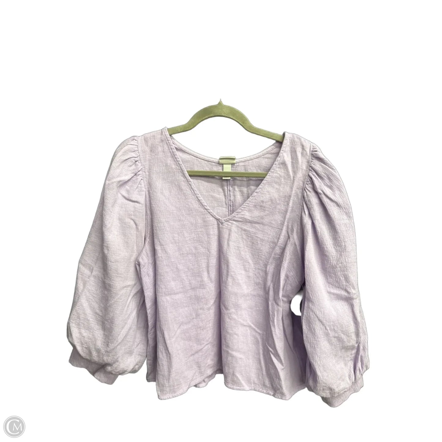 Top Long Sleeve By A New Day In Purple, Size: M