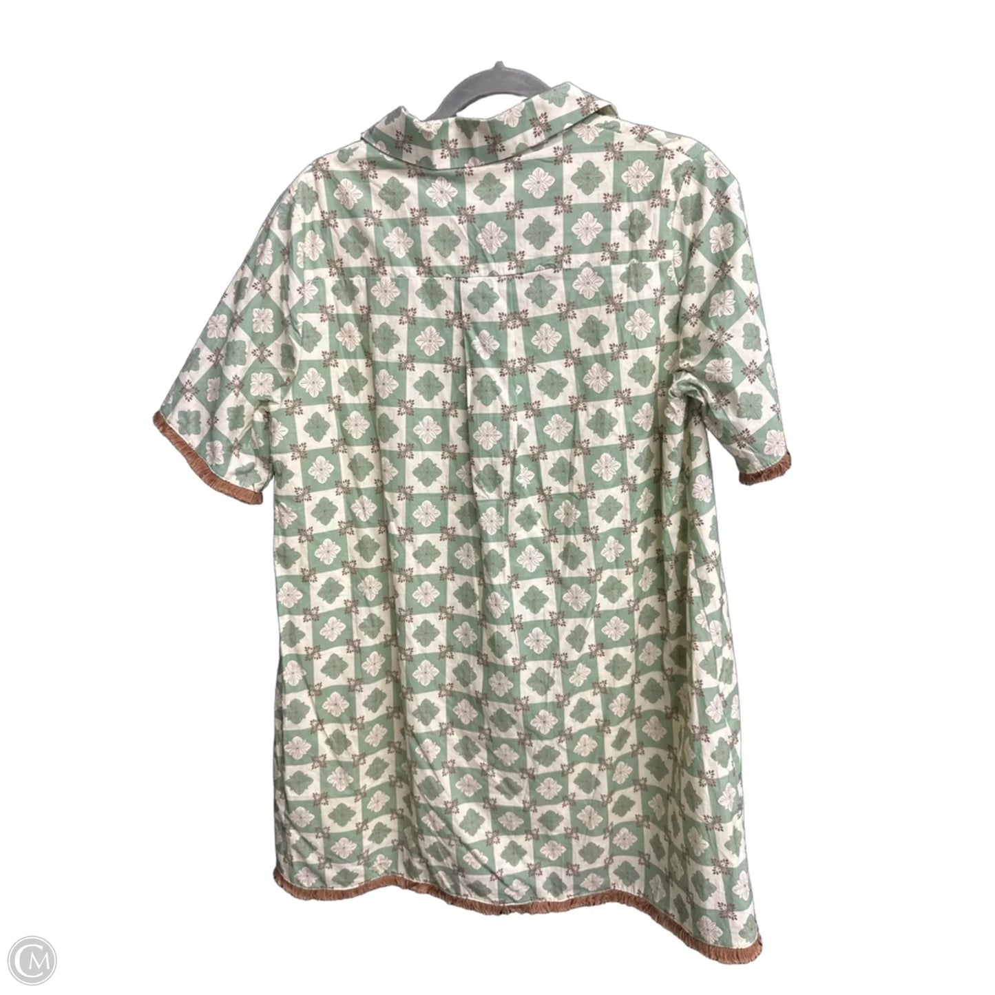 Dress Casual Midi By Clothes Mentor In Brown & Green, Size: M