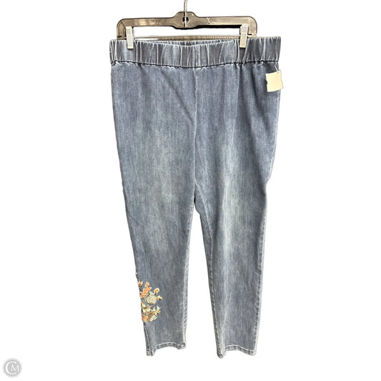 Jeans Wide Leg By Soft Surroundings In Blue Denim, Size: 12