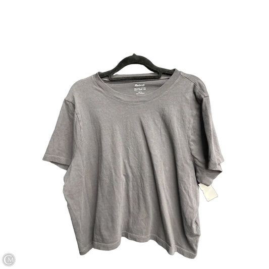 Top Short Sleeve By Madewell In Grey, Size: L