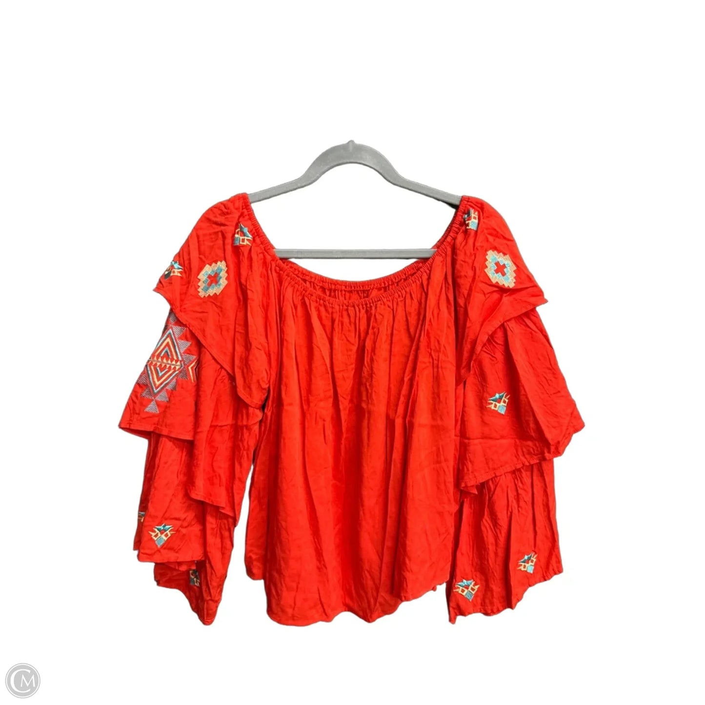 Top Long Sleeve By Lucky & Blessed In Red, Size: L